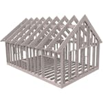 Fritidshusstomme Byggstommar 38 grader Med Loft 9734x6234 mm