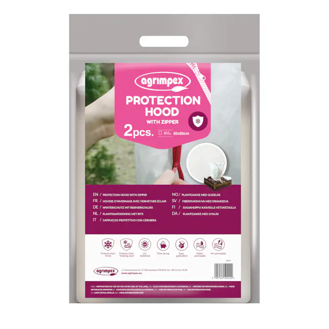 Fiberdukshuvua Jabo Agrimpex med Dragkedja Vit