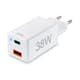 Miniladdare HAMA USB-C + USB-A Qualcomm 3.0 38W Vit