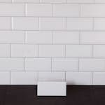 Kakel Color Vit Metro Biselado Matt 10x20 cm