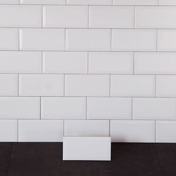 Kakel Color Vit Metro Biselado Matt 10x20 cm