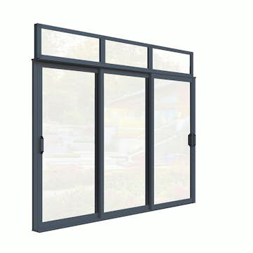 Skjutdörr med Överljus Landskap Robust Året Runt 3-del