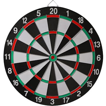 Darttavla Home it Dubbelsidig med 6 Dartpilar