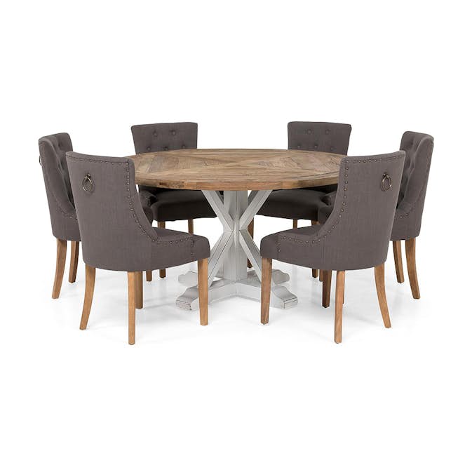 Matgrupp In Living Lyon Ø150 cm Rund med 6 st Viktoria Stolar