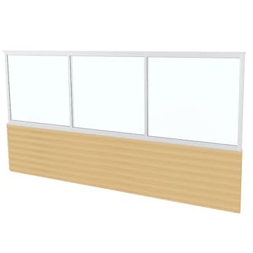 Skjutfönster Landskap med Panelvägg Robust Året Runt