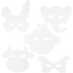 Flickor Creativ Company På Rad Djurmasker Vit 16 st/1 Förp