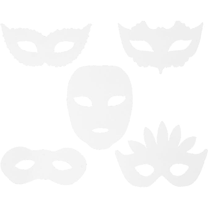 Teatermasker Creativ Company Vit 16 St/1 Förp