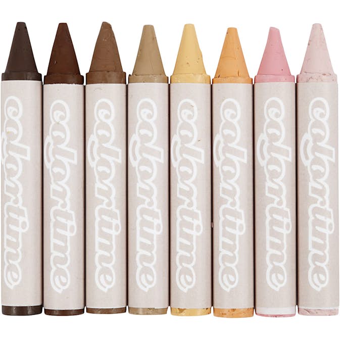 Vaxkritor Creativ Company Skin Colours 10 cm Dia. 15 mm 8 St/1 Förp