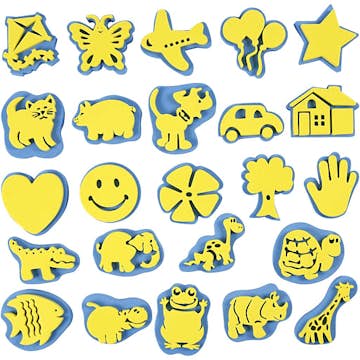 Dekorgummistämplar Creativ Company H: 6-8 cm 24 st/1 Förp