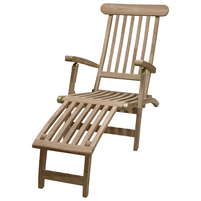 Solstol Venture Home Kiara Däckstol i Teak med Armstöd