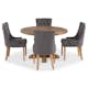 Matgrupp Bloomington Lyon Runt Matbord 120 cm Alm med 4 Viktoria Matstol