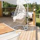 Hängstol Venture Home Viga Utomhus med Stativ i Vitt Stål & Grå Dyna