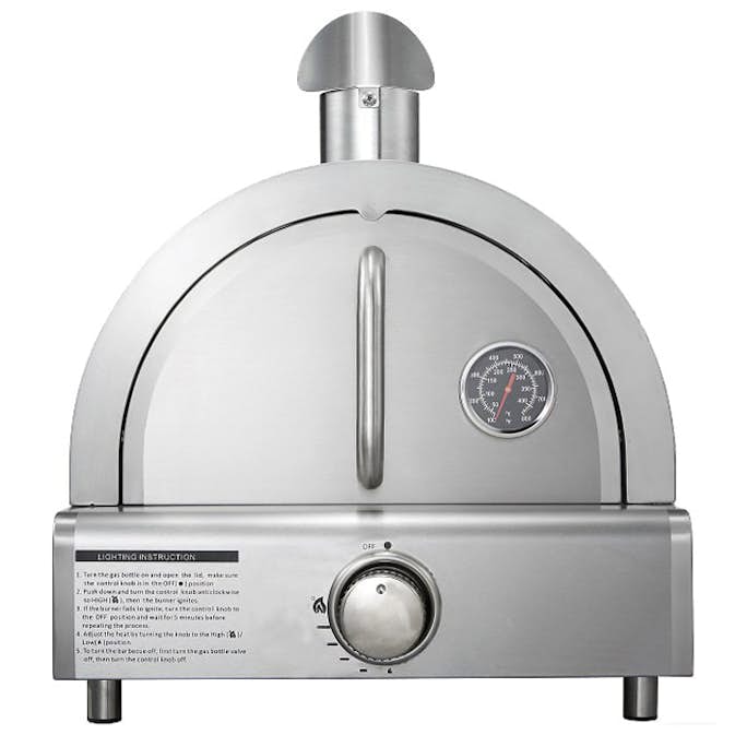 Pizzaugn Myoutdoorkitchen Philadelphia Fristående i Rostfritt Stål med Pizzasten i Tegel