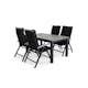 Matgrupp Utomhus Comfort Garden Monaco 152-210 Lyx 4 Svart inkl. Dynor