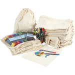 Materialset Creativ Company Sko och Textilkassar med Tusch Mixade Färger Stl 27 5x30 cm 1 Set