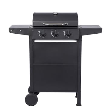 Gasolgrill Dose Barbeque Svart Med 3 Brännare