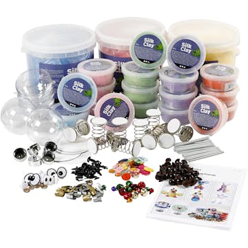 Materialset Creativ Company Funny Friends Mixade Färger Klassrumsuppsättning 1 Set