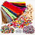 Materialset Creativ Company Kul med Klämmor och Piprensare Mixade Färger 1 Set