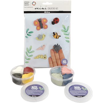 Materialset Creativ Company Mini Kreativt Set Insekter Silk Clay 1 Set