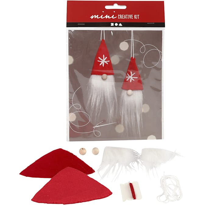 Materialset Creativ Company Kreativt Minikit Hängande Tomtenissar 2 St/1 Set