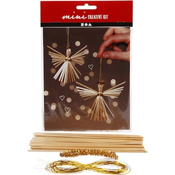 Materialset Creativ Company Kreativt Minikit Ängel I Halm 2 St/1 Set