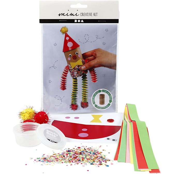 Materialset Creativ Company Kreativt Minikit Toalettrulle Clown 1 Set