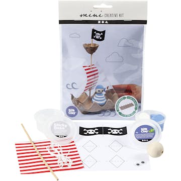 Materialset Creativ Company Kreativt Minikit Äggkartong Piratskepp 1 Set