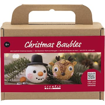Julgranskulor Creativ Company Mini DIY Kit Ren och snögubbe