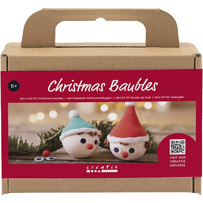 Julgranskulor Creativ Company Mini DIY Kit Röda och Gröna Nissar