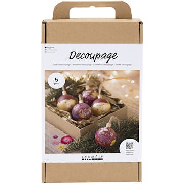 Decoupage Creativ Company DIY Kit Julrött Torkade blommor