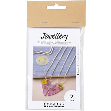 Smycken Creativ Company Mini DIY Kit Vänskapshalsband i Krympplast