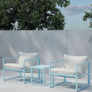 Loungeset Venture Home Messina 2st Fåtöljer med 1 Sidbord