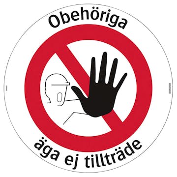 Golvdekal Systemtext Obehör Äga Ej Tillträde Ø410