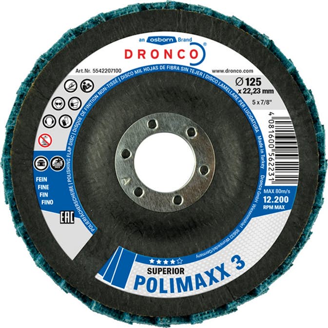 Polerrondell Dronco 125x22.23 Super Fin