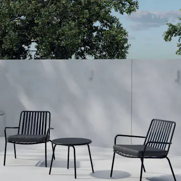 Loungeset Venture Home Mykonos 2st Fåtöljer med 1st Sidobord