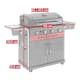 Hybridgrill Char-Broil Gas2Coal 2.0 4B, Gasolgrill/Kolgrill med 4 Brännare