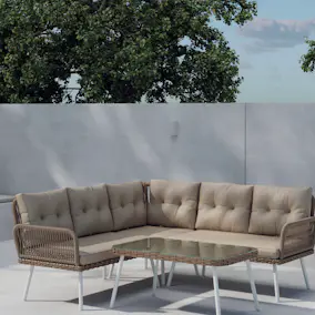 Hörnsoffgrupp Venture Home Ibiza Hörnsoffa med Soffbord och Dynor