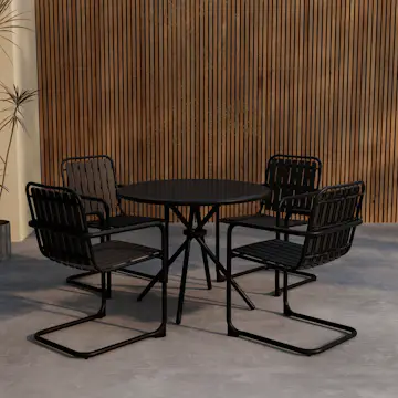 Matgrupp Utomhus Venture Home Chios 4 Stolar med Ø90cm Bord