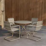 Matgrupp Utomhus Venture Home Chios 4 Stolar med Ø90cm Bord