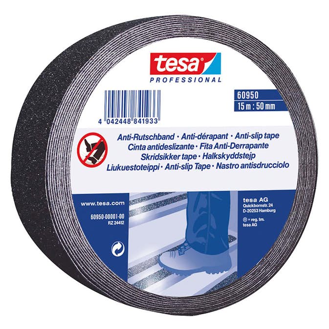 Halkskyddstejp Tesa 50 mm 15 m Svart