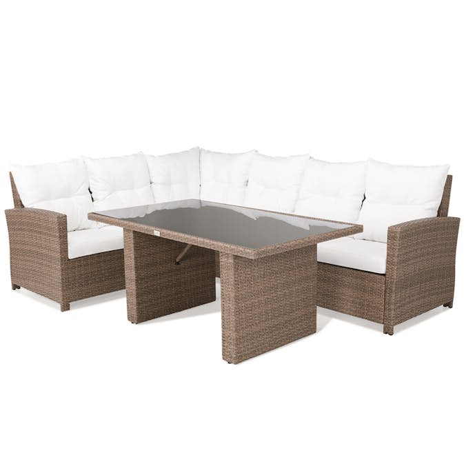 Loungegrupp Comfort Garden James Sand/Glas Utomhus