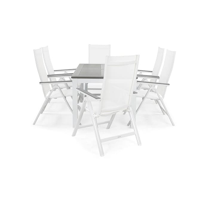 Matgrupp Comfort Garden Monaco 152-210 med 6 Positionsstolar