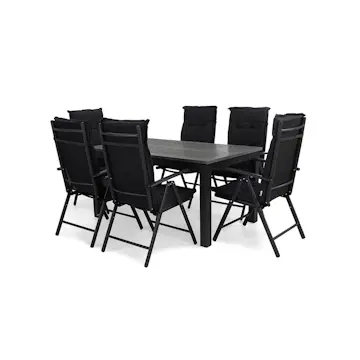 Matgrupp Comfort Garden Monaco 152-210 med 6 Positionsstolar Maggie