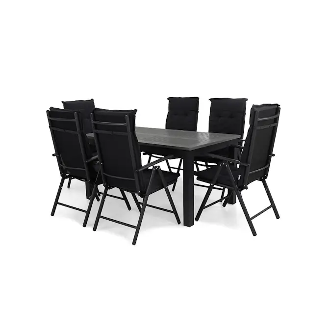 Matgrupp Comfort Garden Monaco 152-210 med 6 Positionsstolar Maggie