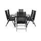 Matgrupp Comfort Garden Portland 152-210 med 6 Positionsstolar Maggie