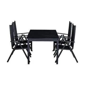 Matgrupp Comfort Garden Tunis 152-210x90 med 4 Positionsstolar Maggie