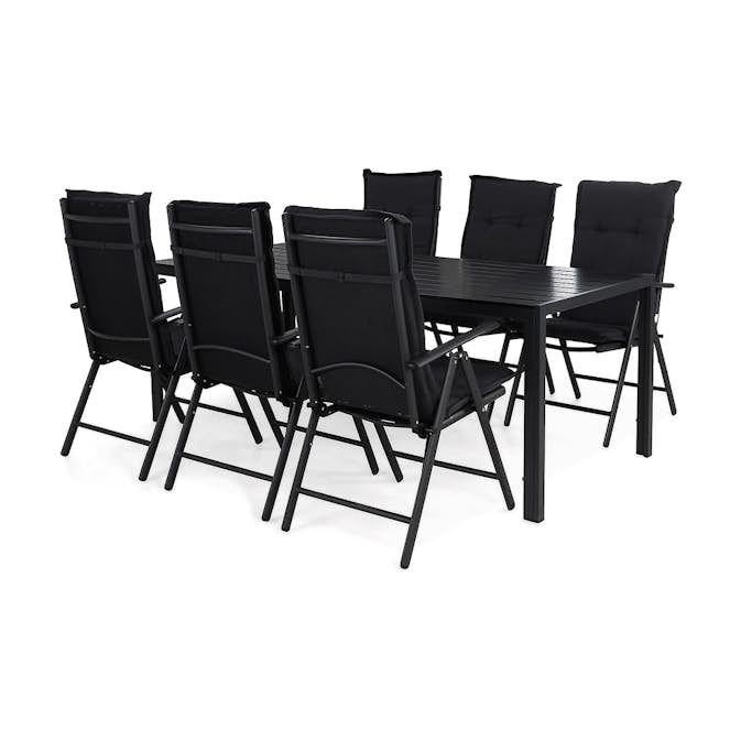 Matgrupp Comfort Garden Tunis 205 med 6 Positionsstolar Maggie