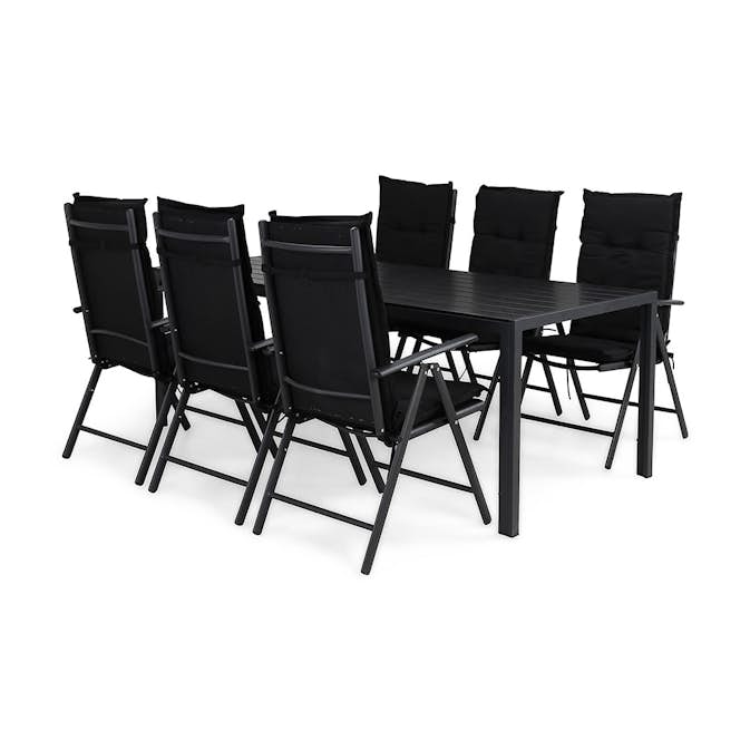 Matgrupp Comfort Garden Tunis 205 med 6 Positionsstolar Maggie