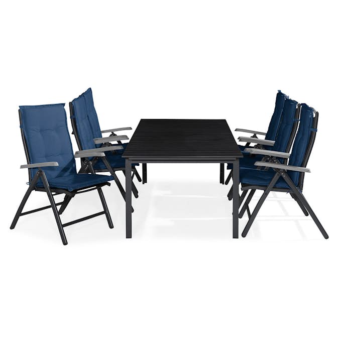 Matgrupp Comfort Garden Tunis 205x90 med 6 Positionsstolar Monaco Lyx och Dyna