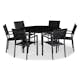 Matgrupp Comfort Garden Tunis Rund 140 med 6 Stapelstolar